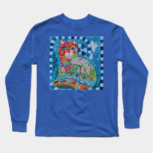 blue cat Long Sleeve T-Shirt